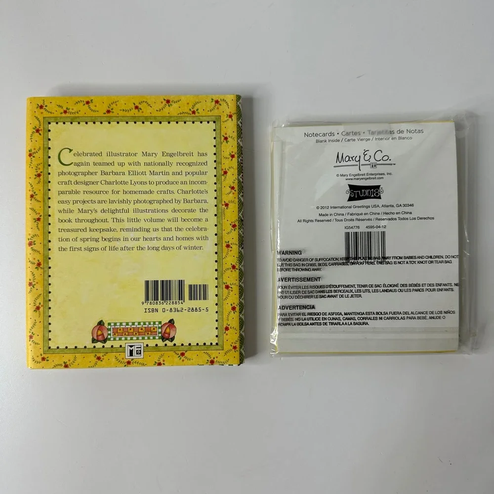 Mary Engelbreit Spring Craft Book & Communication Notecards Stationery Set